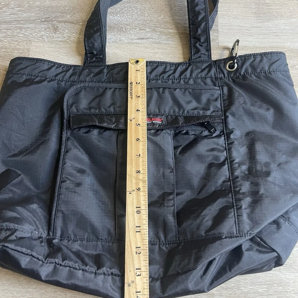 Wise Walker Nomadic City Walker Nylon Tote Messenger Bag Black 19
